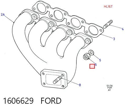  Vedante de tubo coletor de escape Ford Escort III hatchback (GAA, AWA, ABFT, AVA) (1980 - 1985) III