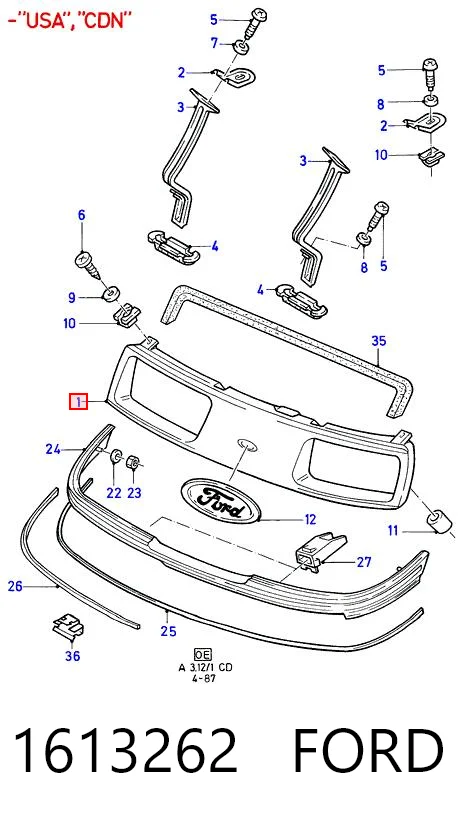 Grelha do radiador Ford Sierra BNC ao melhor preço