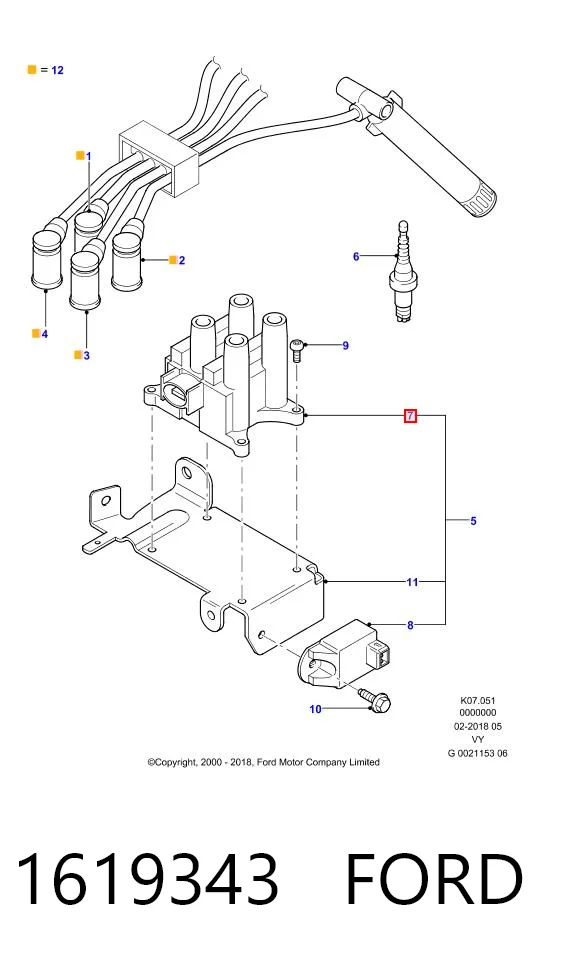 Bobina de ignição Ford Fiesta V JH, JD ao melhor preço