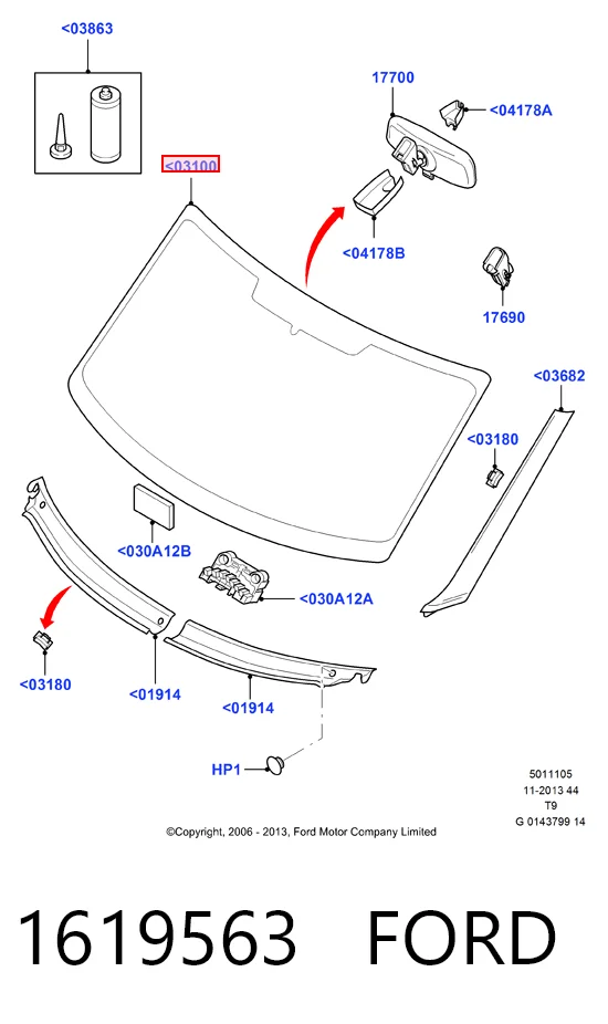 Pára-brisas para Ford Transit VI V347/8