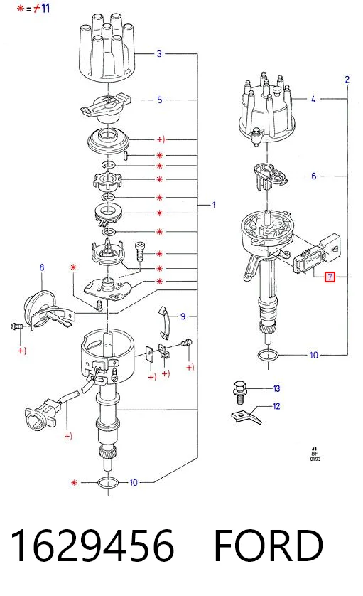 1629456 Ford Módulo de ignição (comutador)