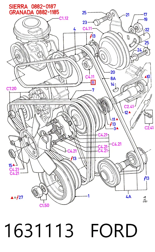 Correia dos conjuntos de transmissão 809110550 Subaru
