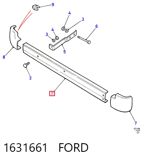 Pára-choque traseiro para Ford Transit T