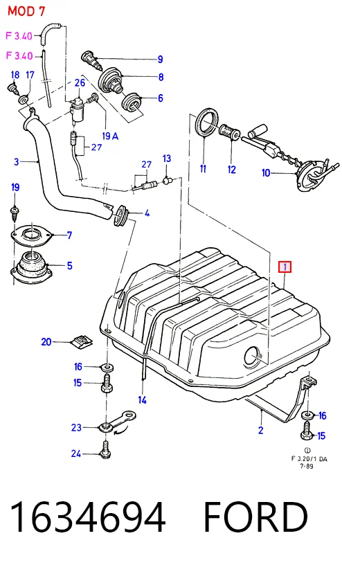 Tanque de combustível Ford Escort AVA ao melhor preço
