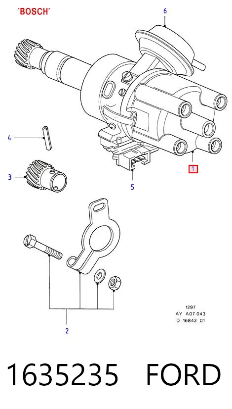 Distribuidor de ignição (distribuidor) para Ford Orion II AFF