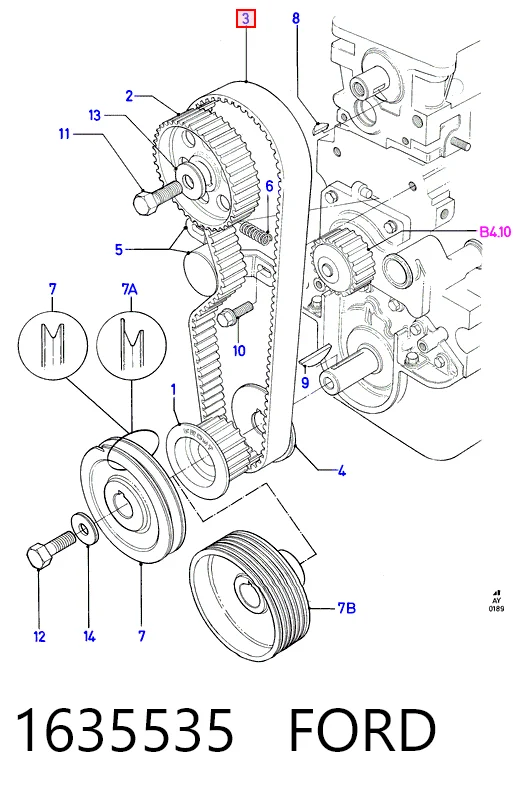Compre Correia do mecanismo de distribuição de gás Ford Escort 4