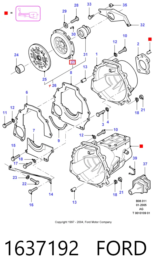 Compre Cesta de embraiagem Ford Sierra 2