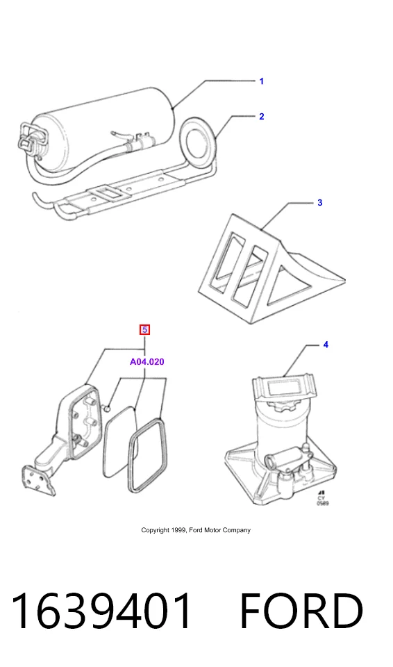 Espelho de retrovisão esquerdo para Ford Transit V