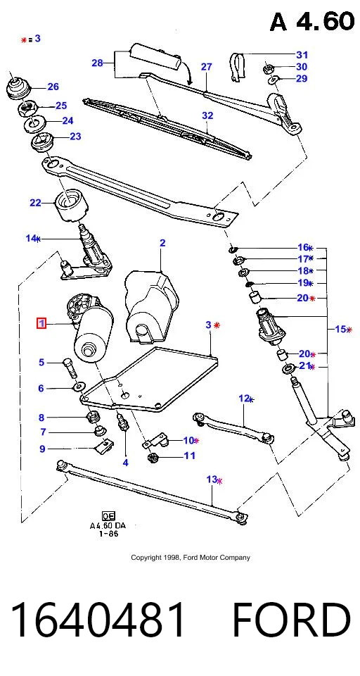 Motor de limpador pára-brisas do pára-brisas Ford Orion II AFF ao melhor preço