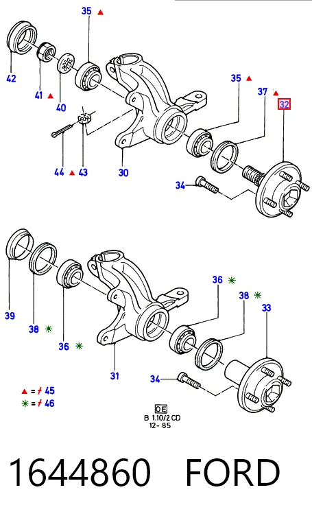 Cubo dianteiro Ford Sierra  GBC ao melhor preço