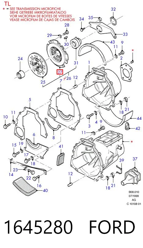 Compre Cesta de embraiagem Ford Transit 3