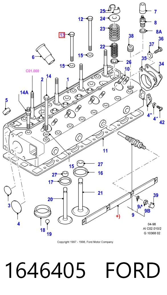 Parafuso de cabeça de motor (CBC) Peugeot 505  551A