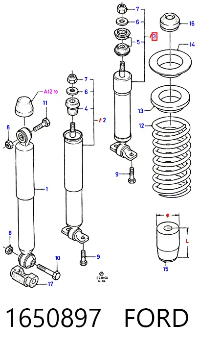  Amortecedor traseiro Ford Sierra I carrinha (BNC) (1982 - 1986) I