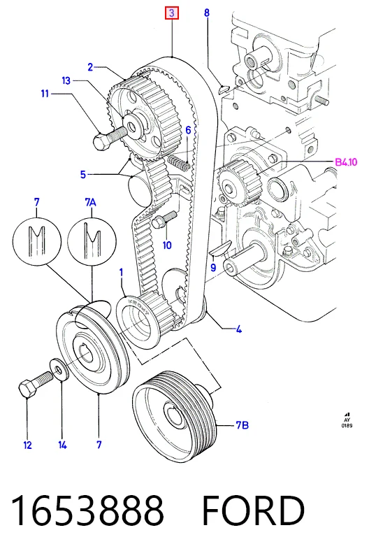 Correia do mecanismo de distribuição de gás CT688 Continental/Siemens