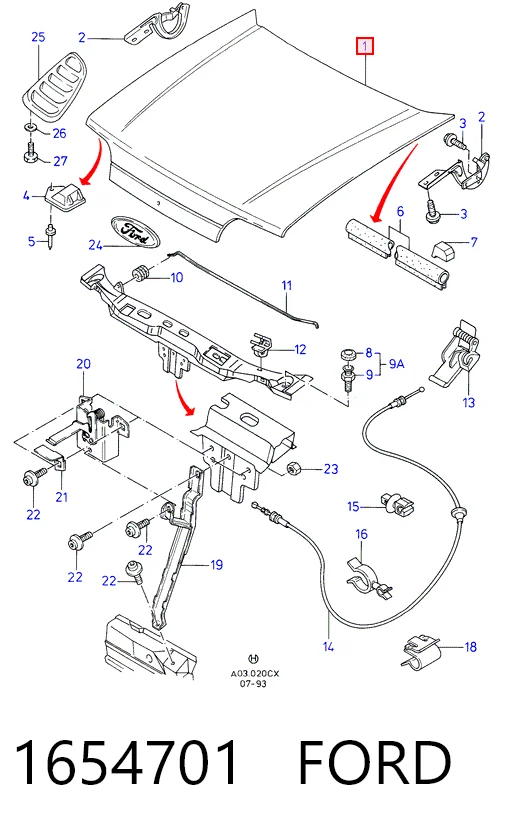 Capota para Ford Fiesta Mk3 GFJ