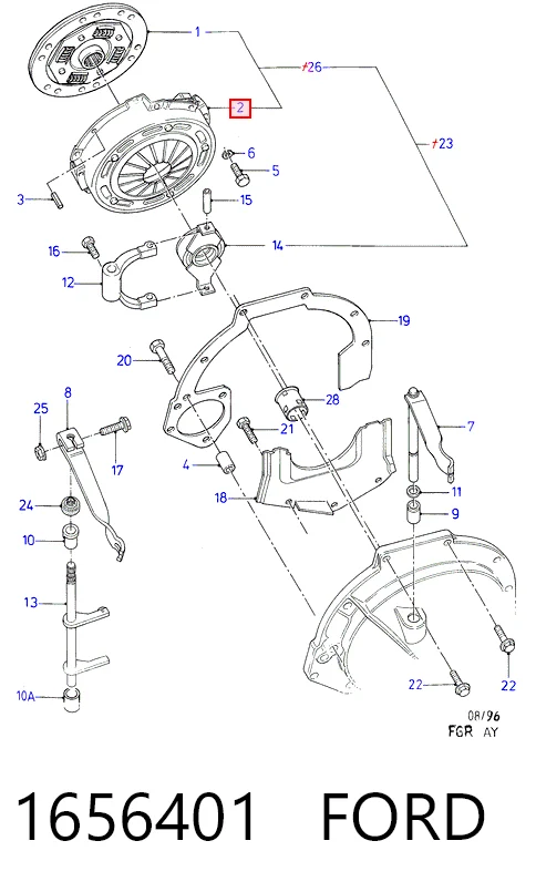 Cesta de embraiagem Ford Escort '95 AVL