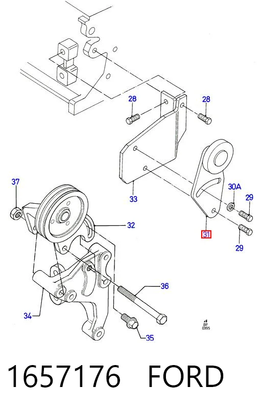 Rolo de reguladora de tensão da correia de transmissão para Ford Transit III V