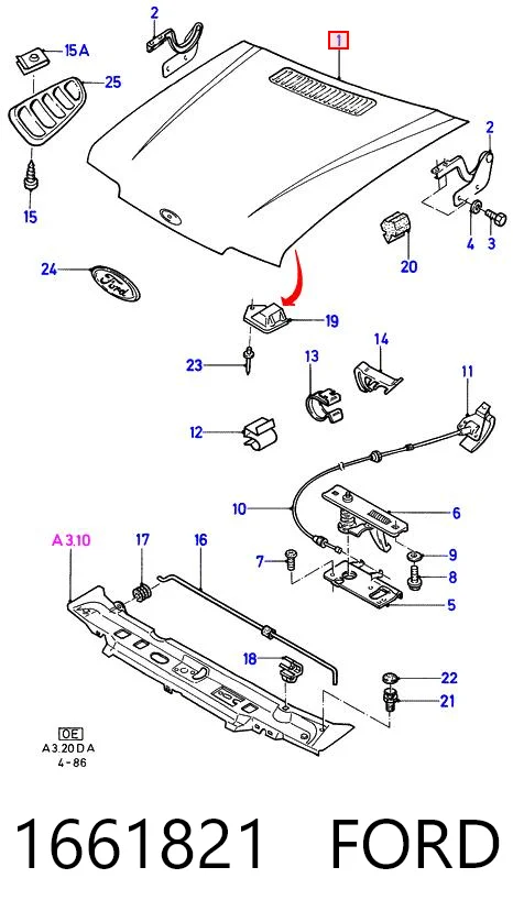 Capota Ford Escort IV GAF, AWF, ABFT