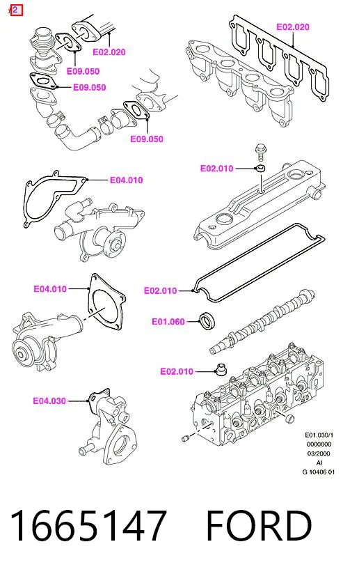 D3145400 Glaser Kit superior de vedantes de motor