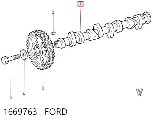 Árvore distribuidora de motor para Ford Galaxy I VX WGR