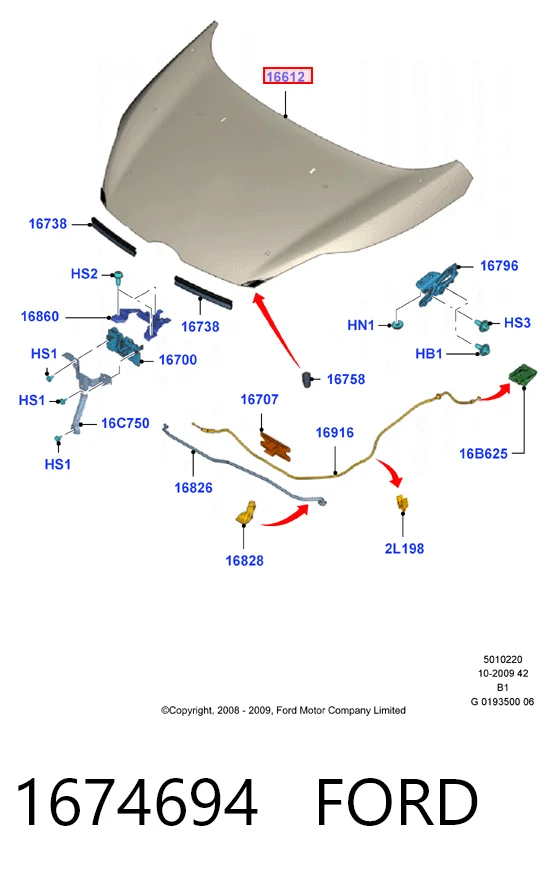 Capota Ford Fiesta Mk6 CB1