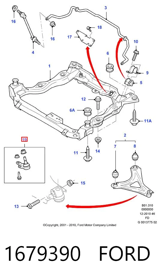 Suporte de esfera inferior Ford Mondeo II BFP ao melhor preço
