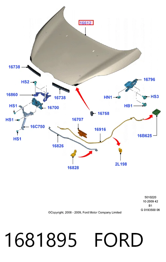  Capota Ford Fiesta Mk6 hatchback (CB1) (2008 - 2016) Mk6