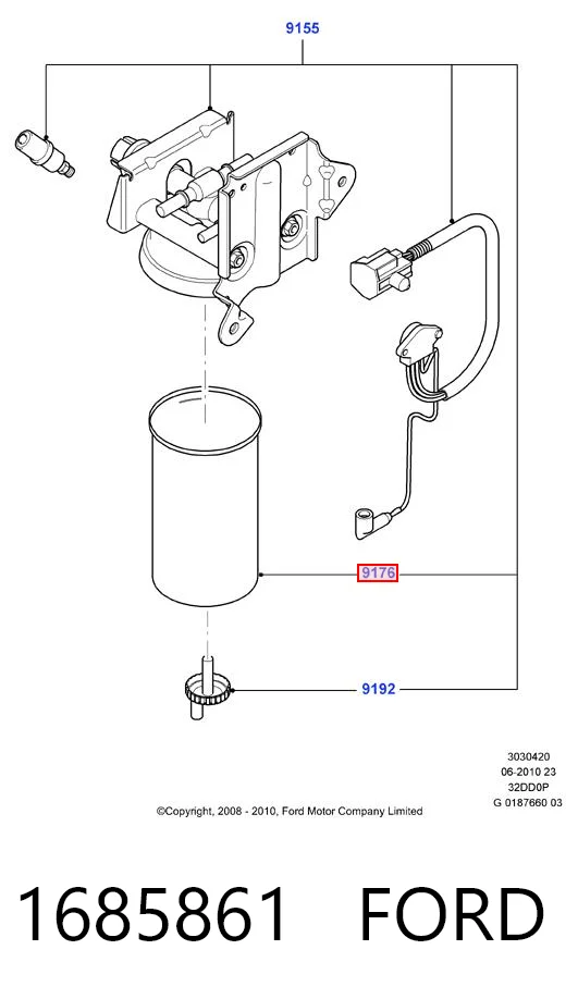 1685861 Ford Filtro de combustível