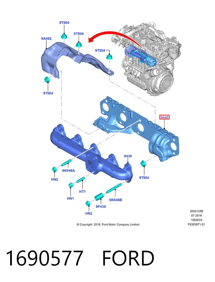 Vedante de tubo coletor de escape Peugeot/Citroen 0349N5 preço, a partir de 34,92 USD