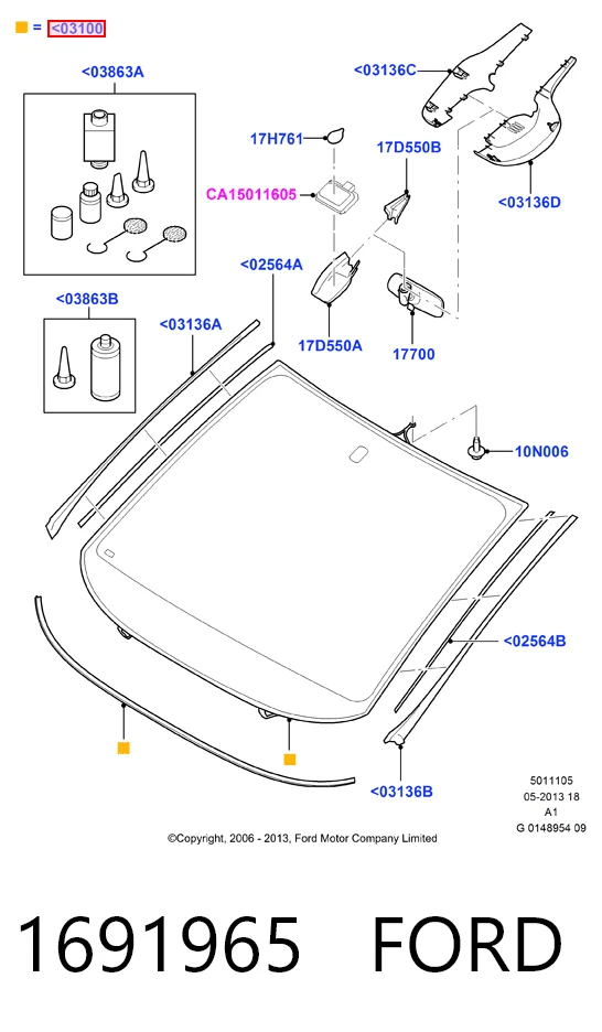 Pára-brisas para Ford Galaxy II CA1 WA6