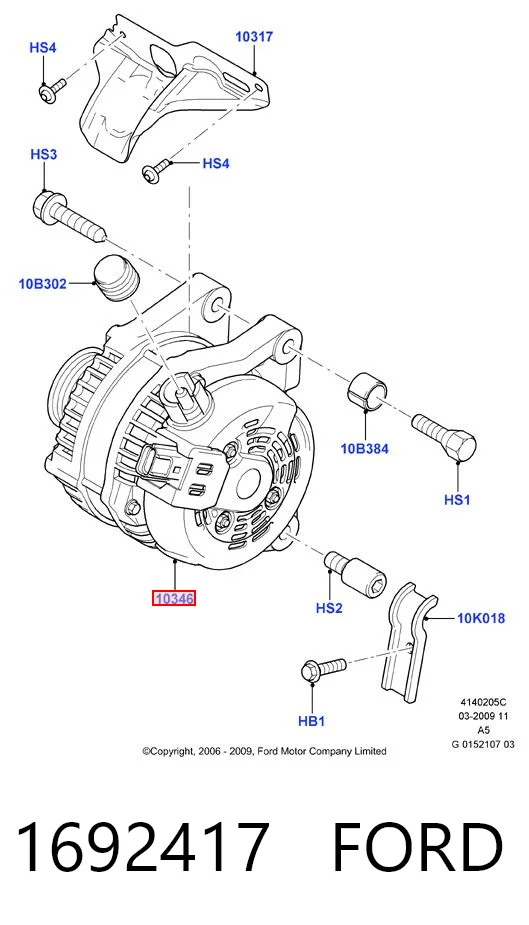 1692417 Ford Gerador
