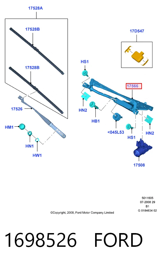 Trapézio de limpador pára-brisas Ford Fiesta preço, a partir de 56,23 USD