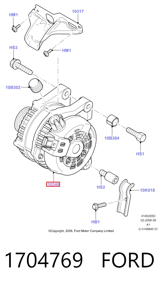 1704769 Ford Gerador