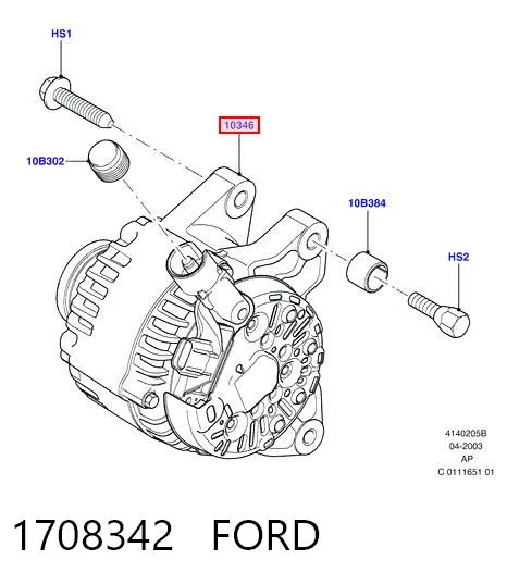 1708342 Ford Gerador