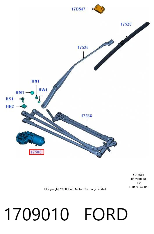 Motor de limpador pára-brisas do pára-brisas Ford Kuga preço, a partir de 91,73 USD