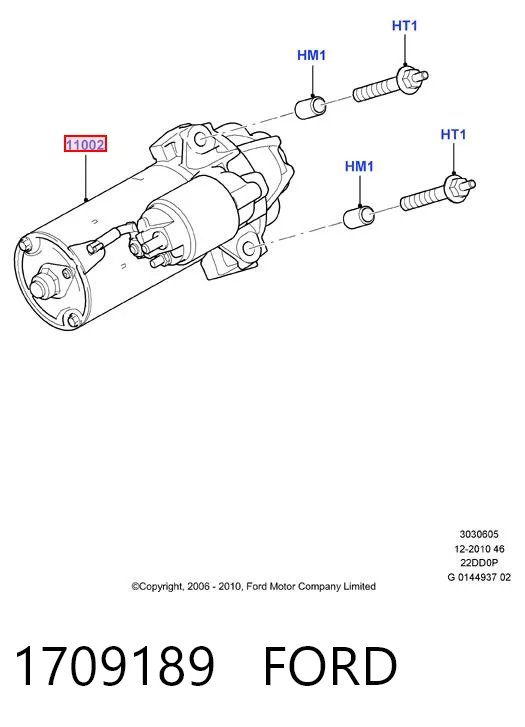 1709189 Ford Motor de arranco