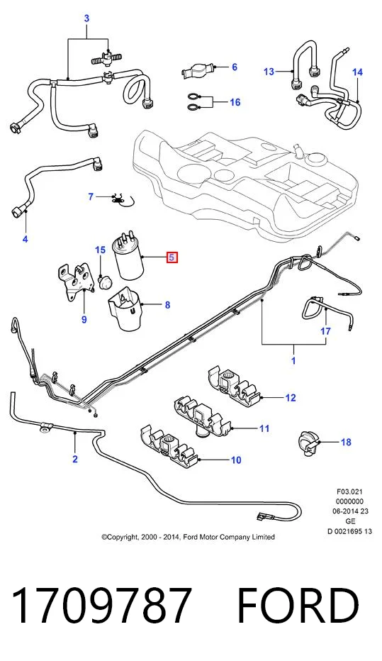 1709787 Ford Filtro de combustível