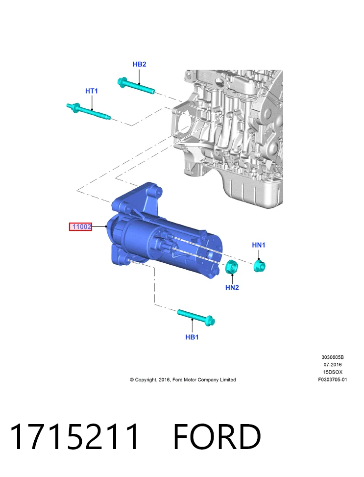 1715211 Ford Motor de arranco