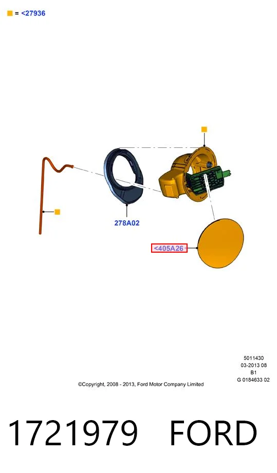 Alcapão do tanque de combustível Ford Fiesta Mk6 CB1