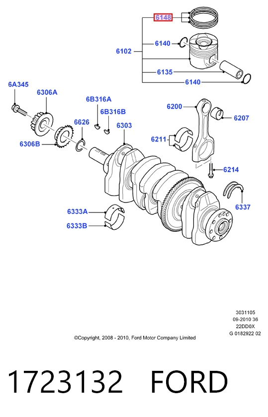 Compre MN982121 Mitsubishi Anéis do pistão do compressor para 1 cilindro, STD