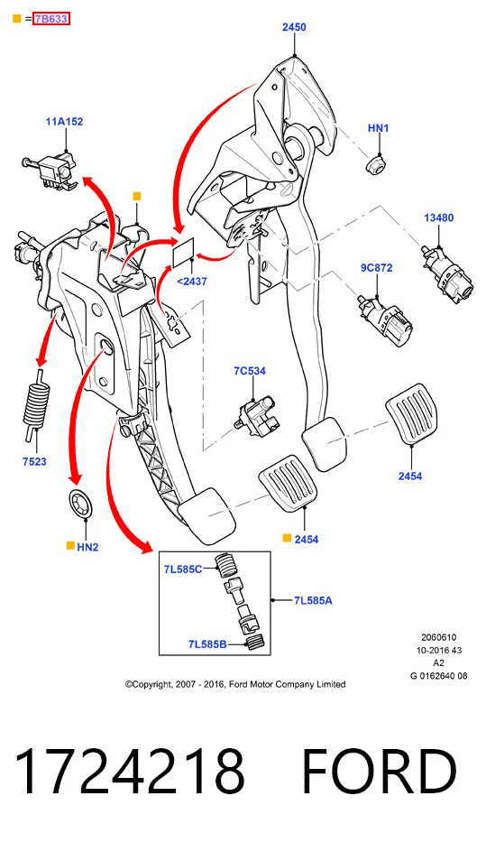 Pedal de embraiagem Ford Mondeo IV CA2 ao melhor preço