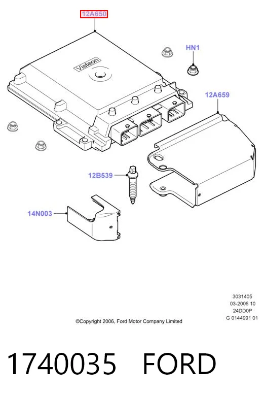 Módulo de direção (Centralina eletrônica) de motor para Ford Transit VI V347/8