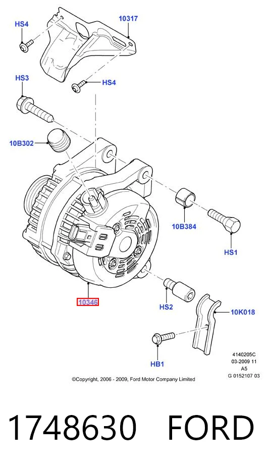 1748630 Ford Gerador
