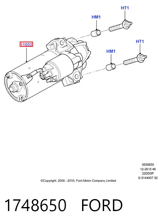 1748650 Ford Motor de arranco
