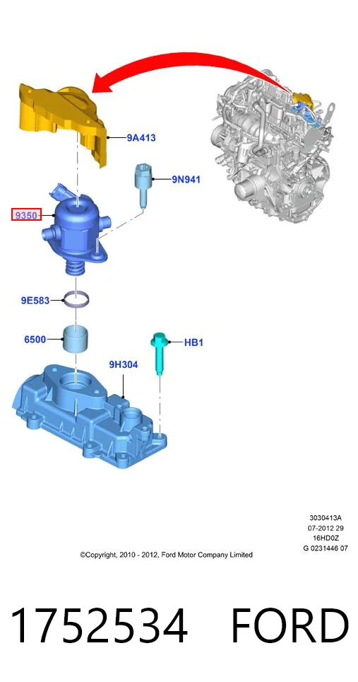 1752534 Ford Bomba de combustível de pressão alta