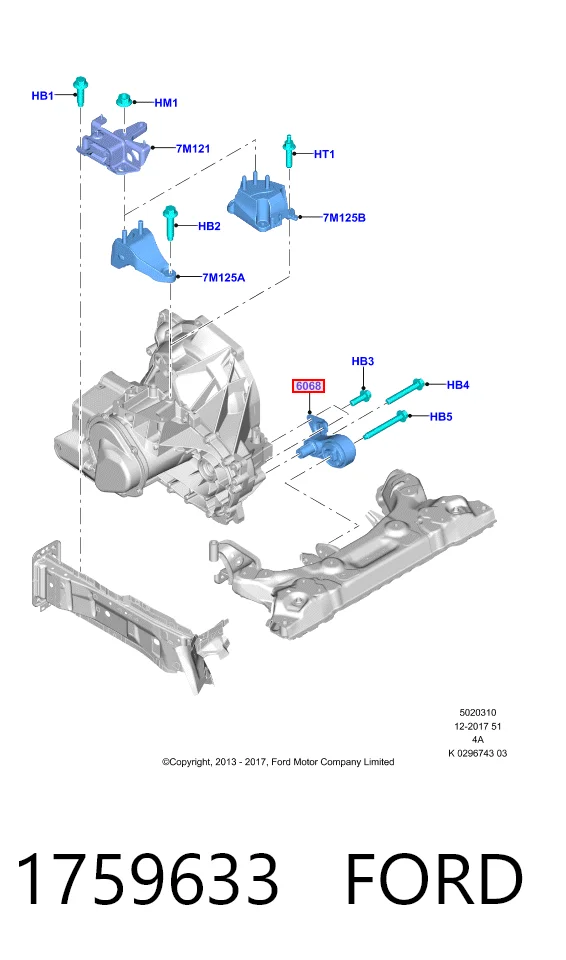 Coxim (suporte) traseiro de motor Ford ECOSPORT preço, a partir de 38,35 USD