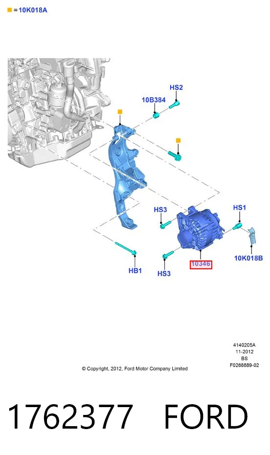 1762377 Ford Gerador