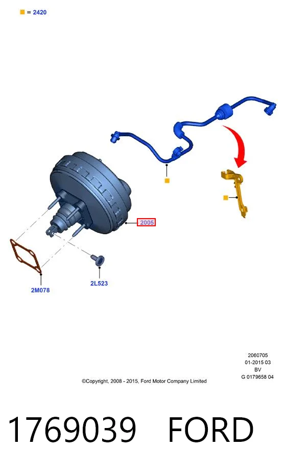 Reforçador dos freios a vácuo para Ford Kuga I CBV