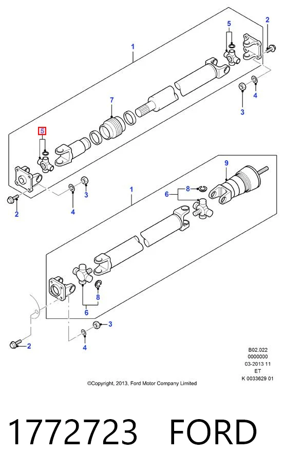 Cruzeta da junta universal dianteira Mazda SA672506XA preço, a partir de 48,24 USD