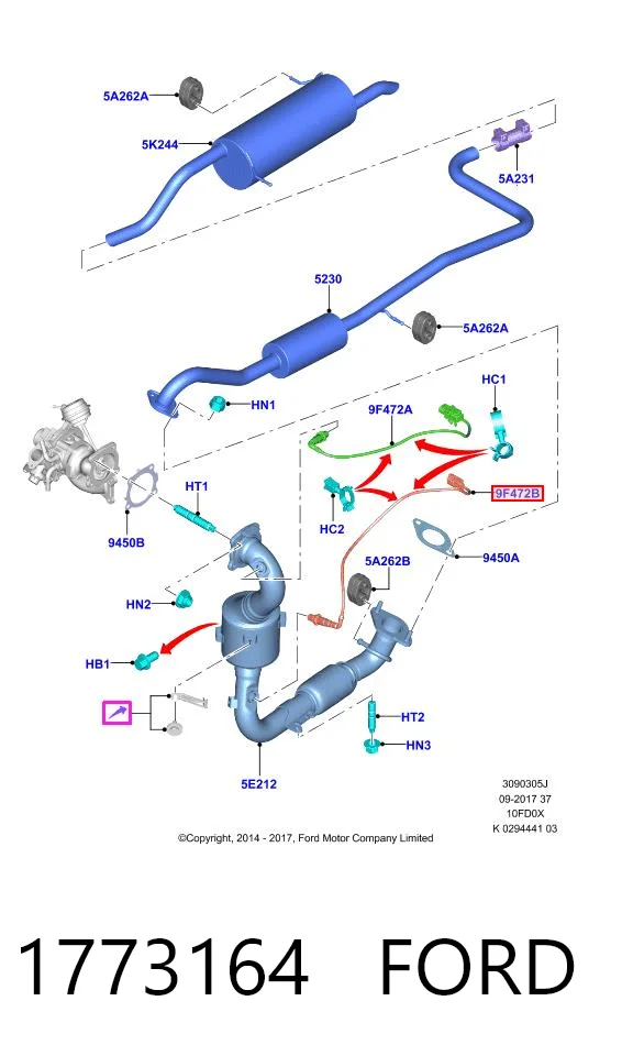 Sonda lambda, sensor de oxigênio Ford Fiesta VI CB1 ao melhor preço